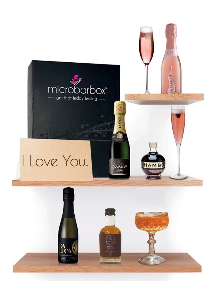 I Love You Champagne and Prosecco Gift Set Wine Gift Set