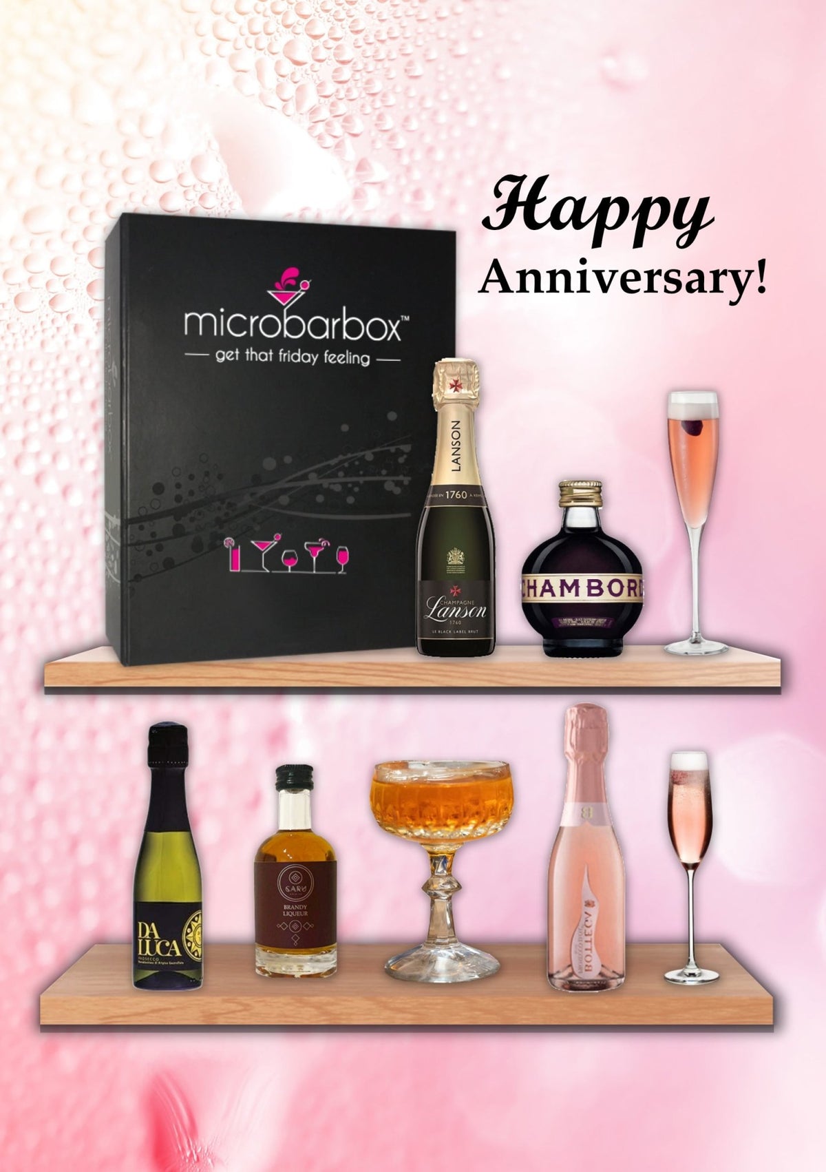 Anniversary Champagne and Prosecco Gift Set Wine Gift Set