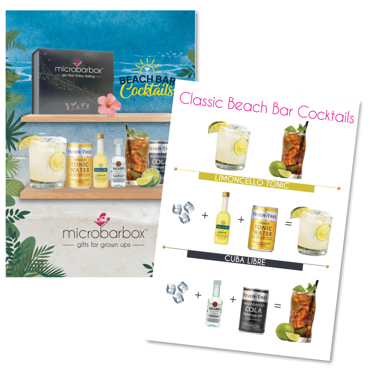 Classic Beach Bar Cocktails Gift Set Liquor & Spirits