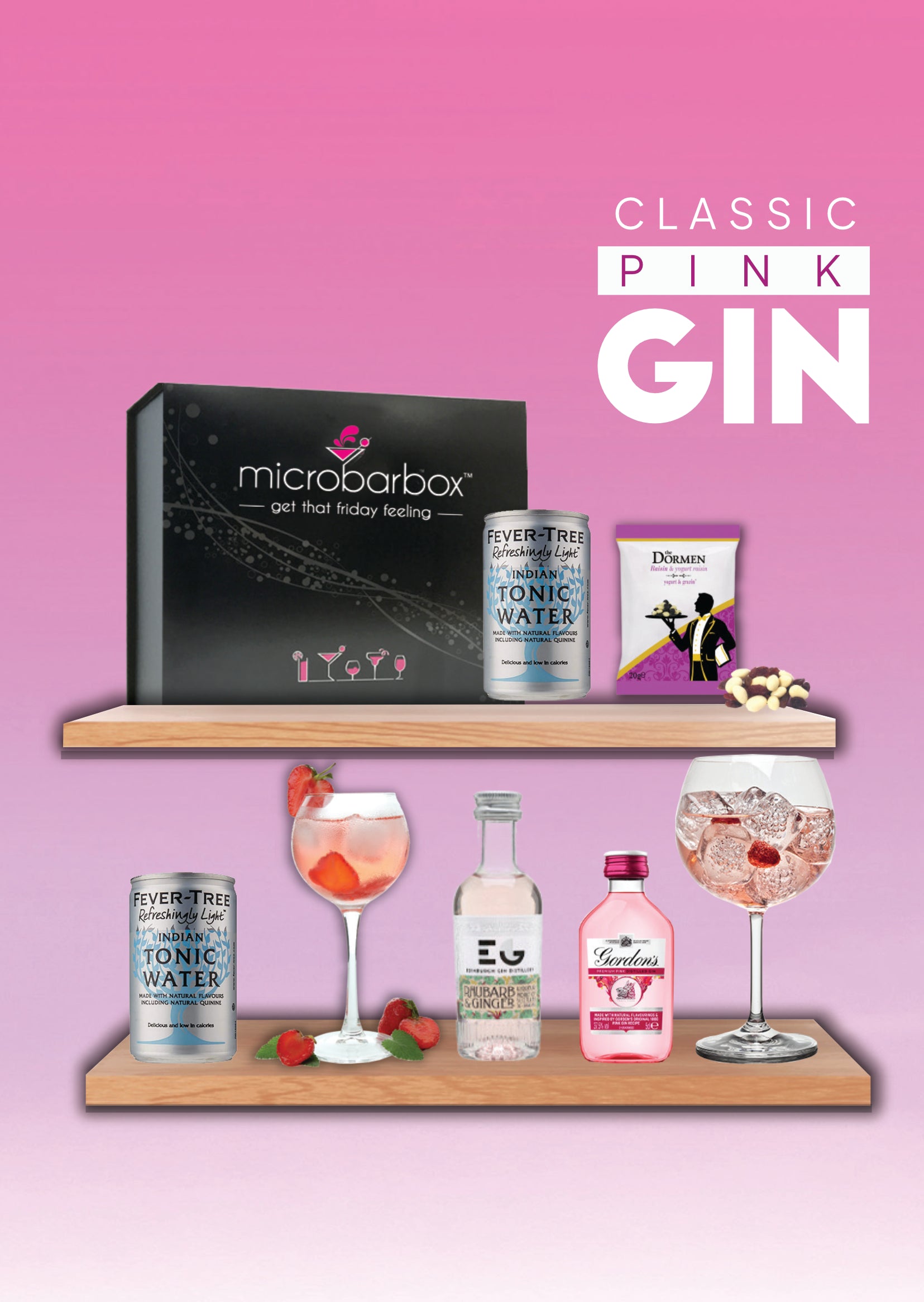 Classic Pink Gin Gift Set with Tonic
