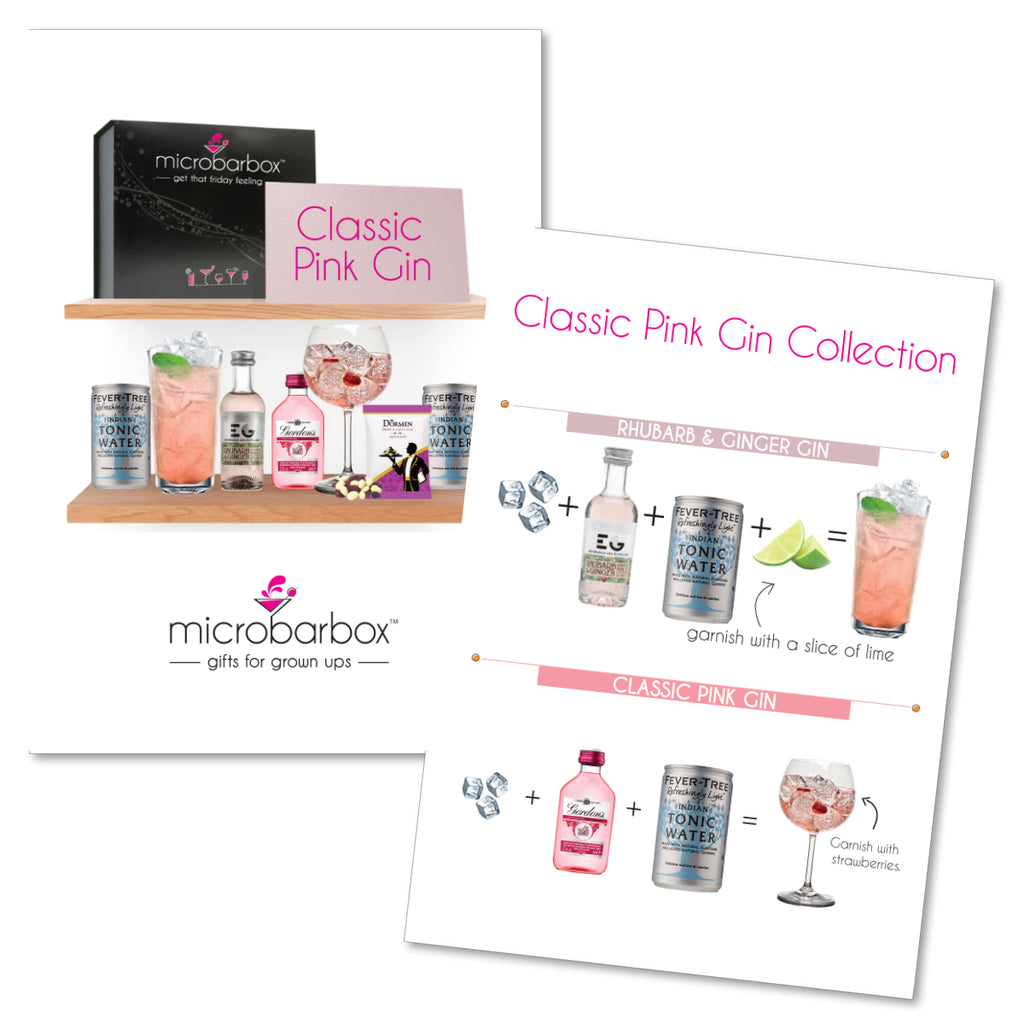 Classic Pink Gin Gift Set with Tonic Cocktail Gift Set