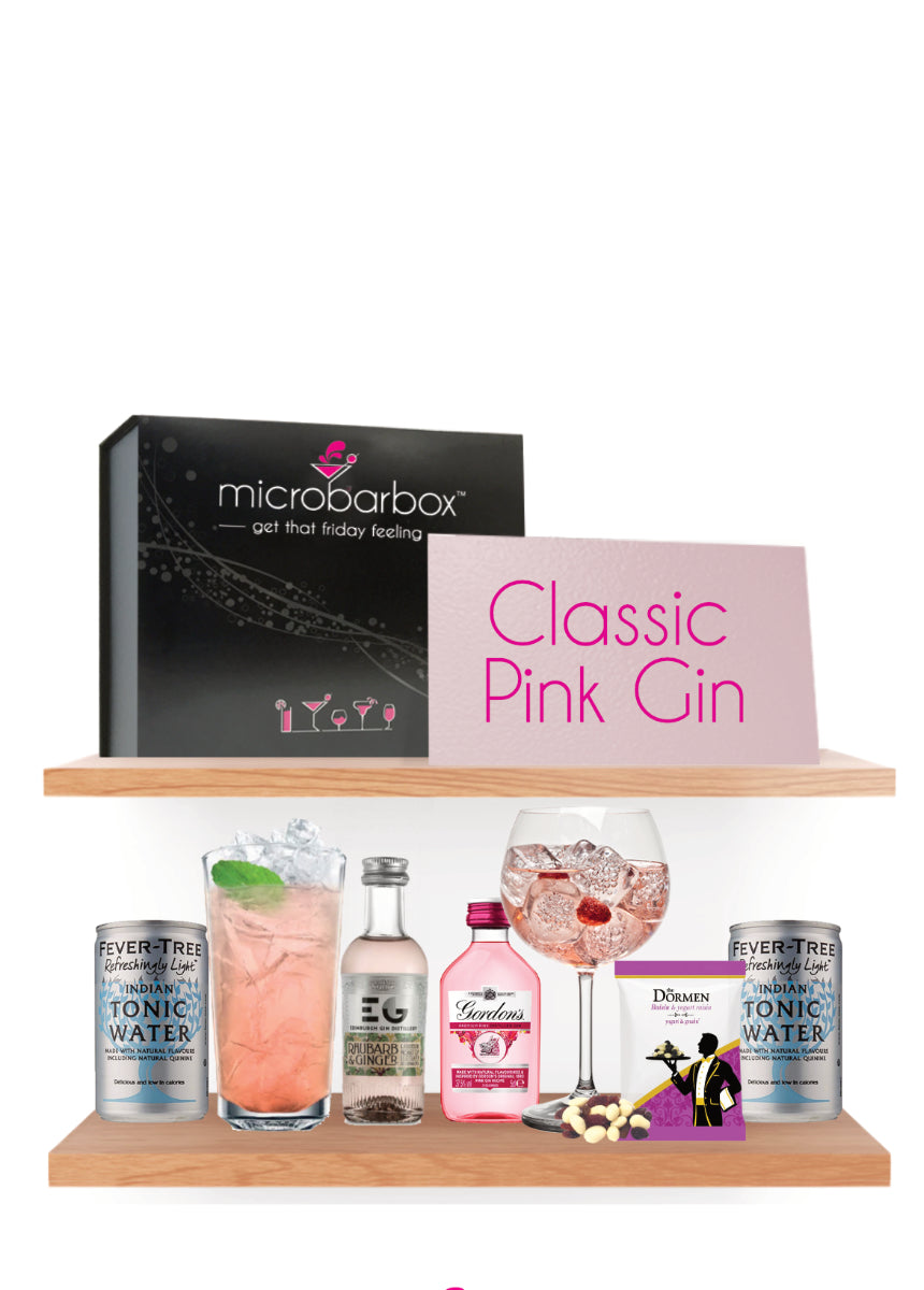 Classic Pink Gin Gift Set with Tonic Cocktail Gift Set