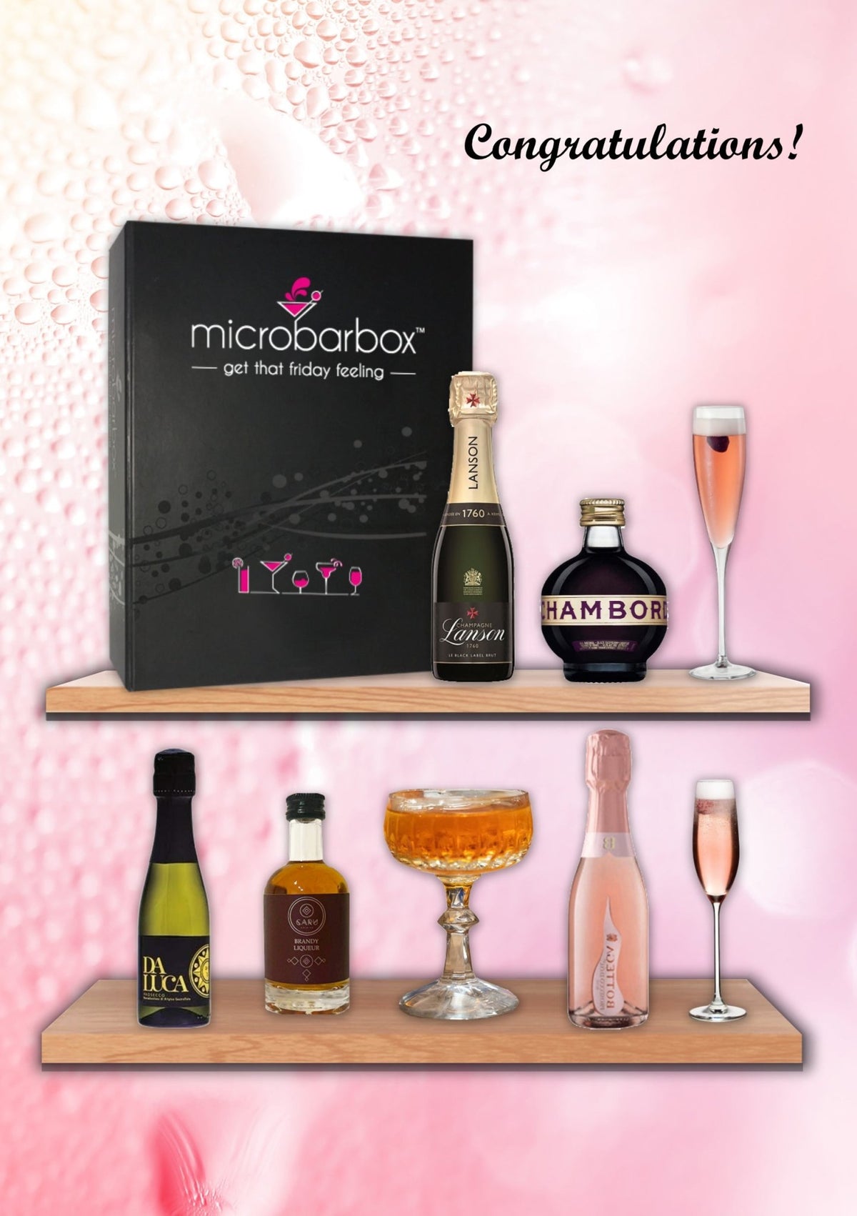 Congratulations Champagne and Prosecco Gift Set Wine Gift Set