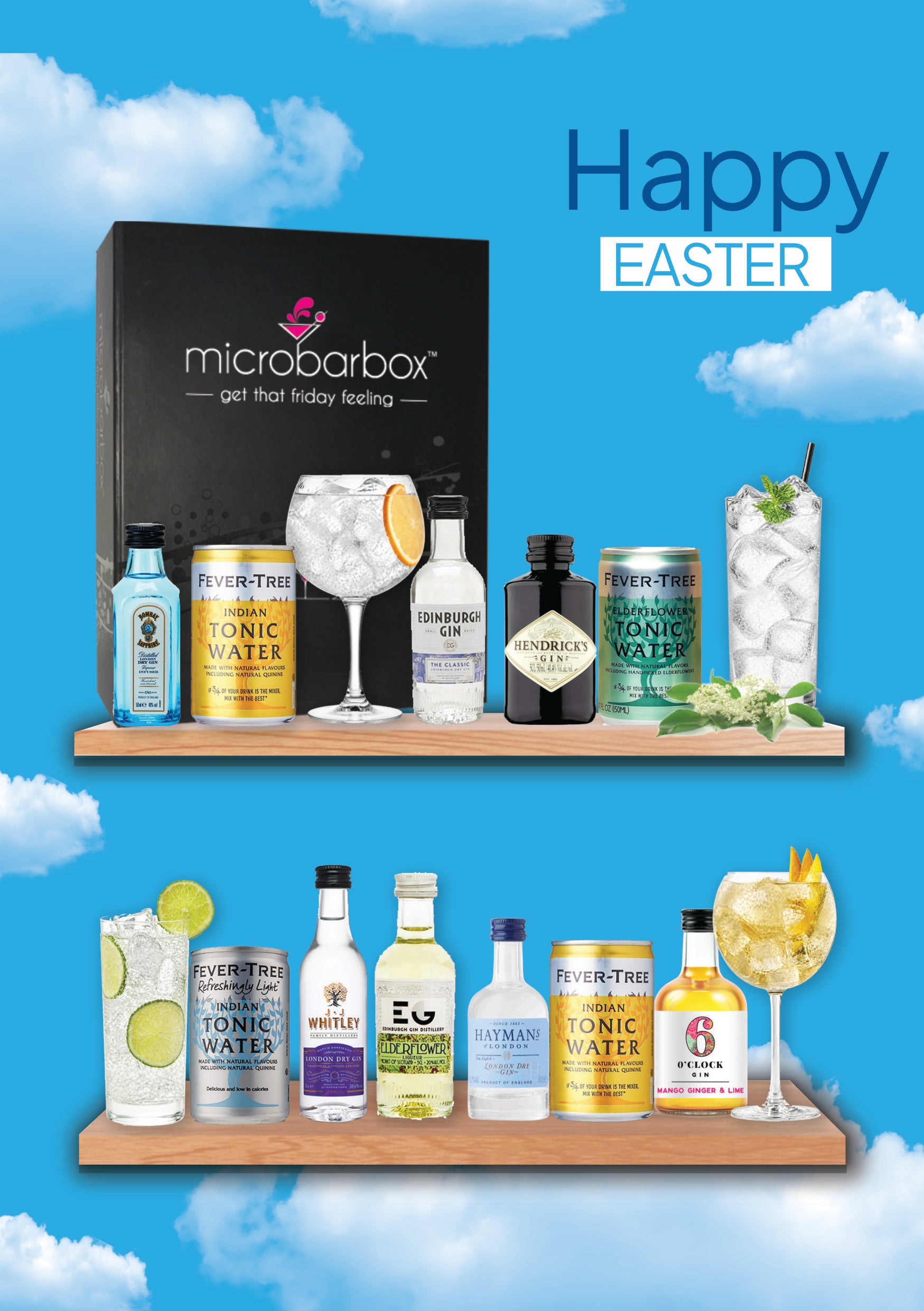 Happy Easter 7 Gin Heaven Gift Set Liquor & Spirits