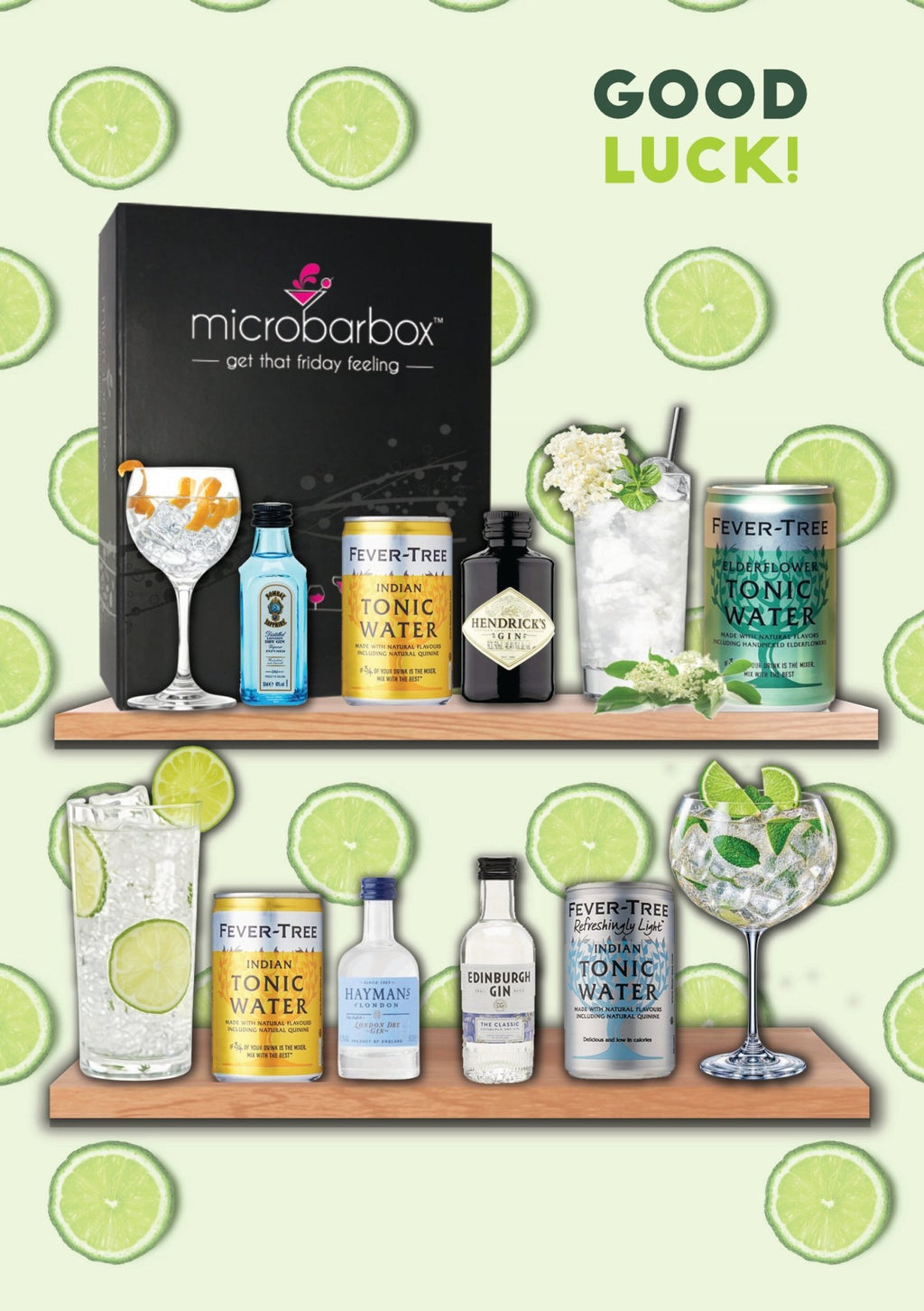 Good Luck Gin and Tonic Gift Set Cocktail Gift Set