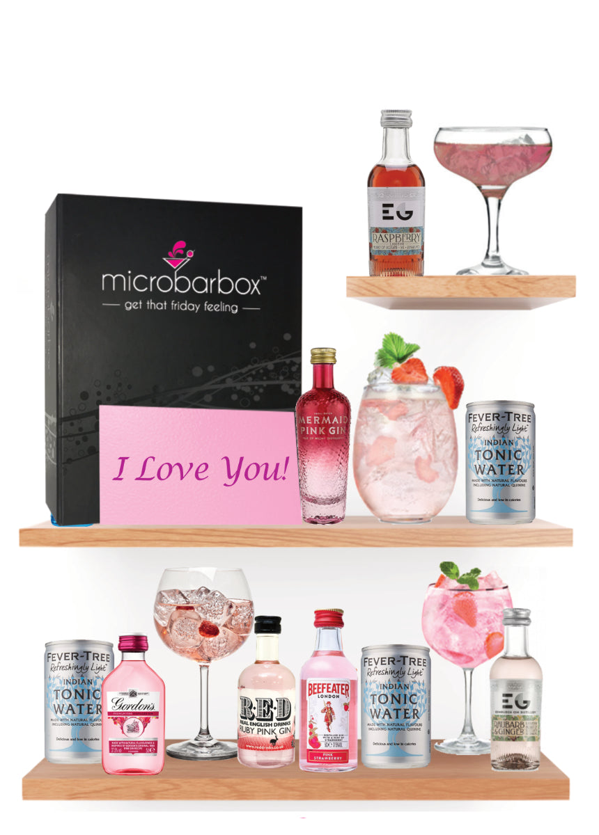 I Love You Pink Gin Heaven Gift Set Cocktail Gift Set