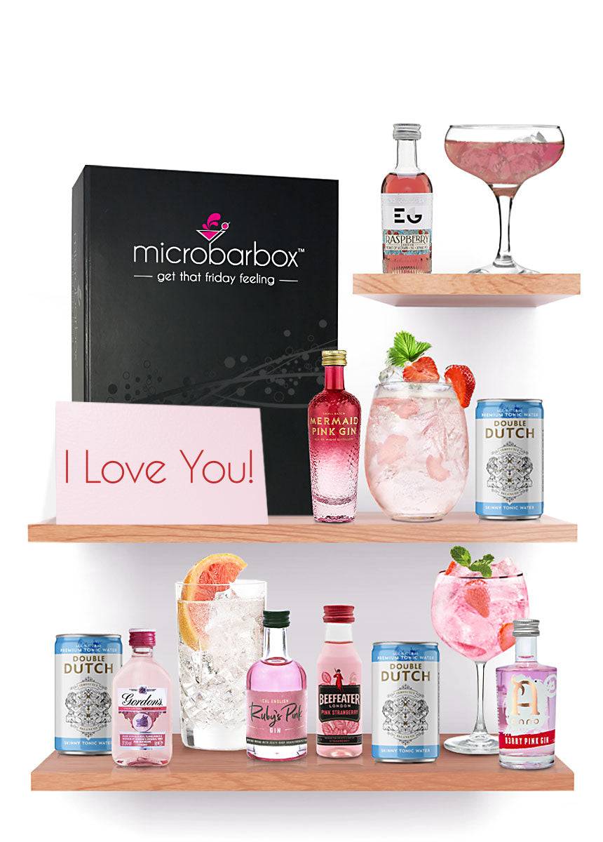 I Love You Pink Gin Heaven Gift Set Cocktail Gift Set