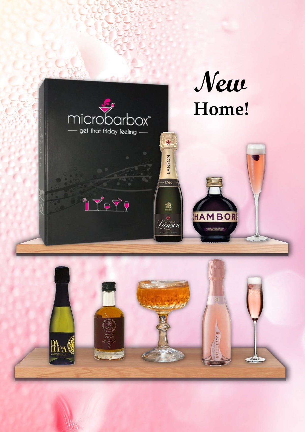 New Home Champagne and Prosecco Gift Set Wine Gift Set