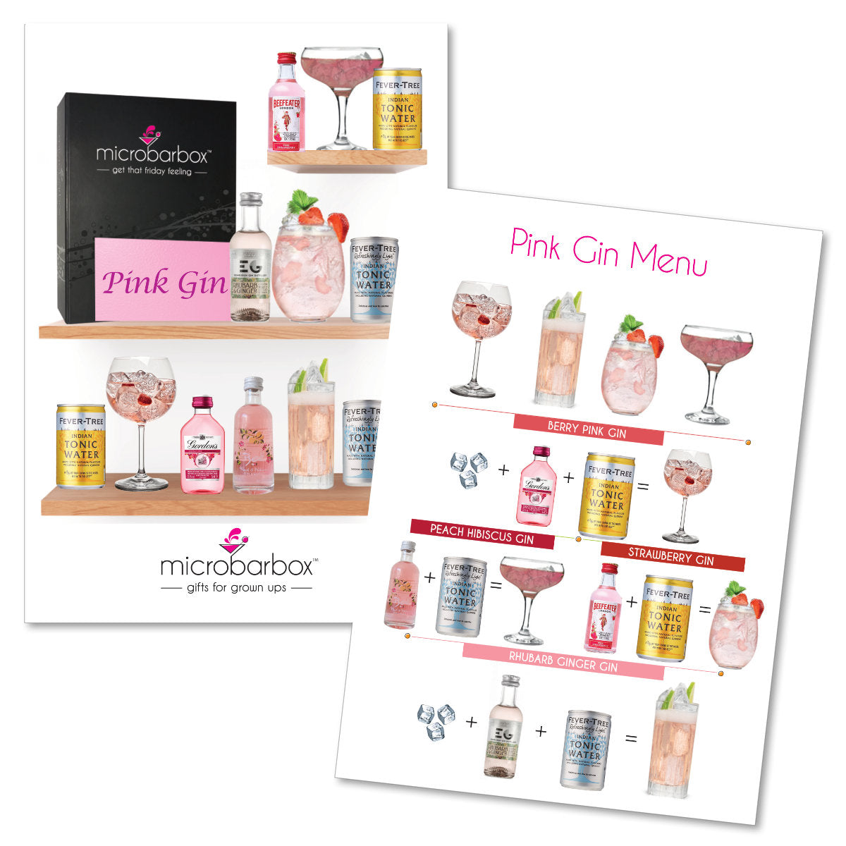 Pink Gin Gift Set with Tonic Cocktail Gift Set