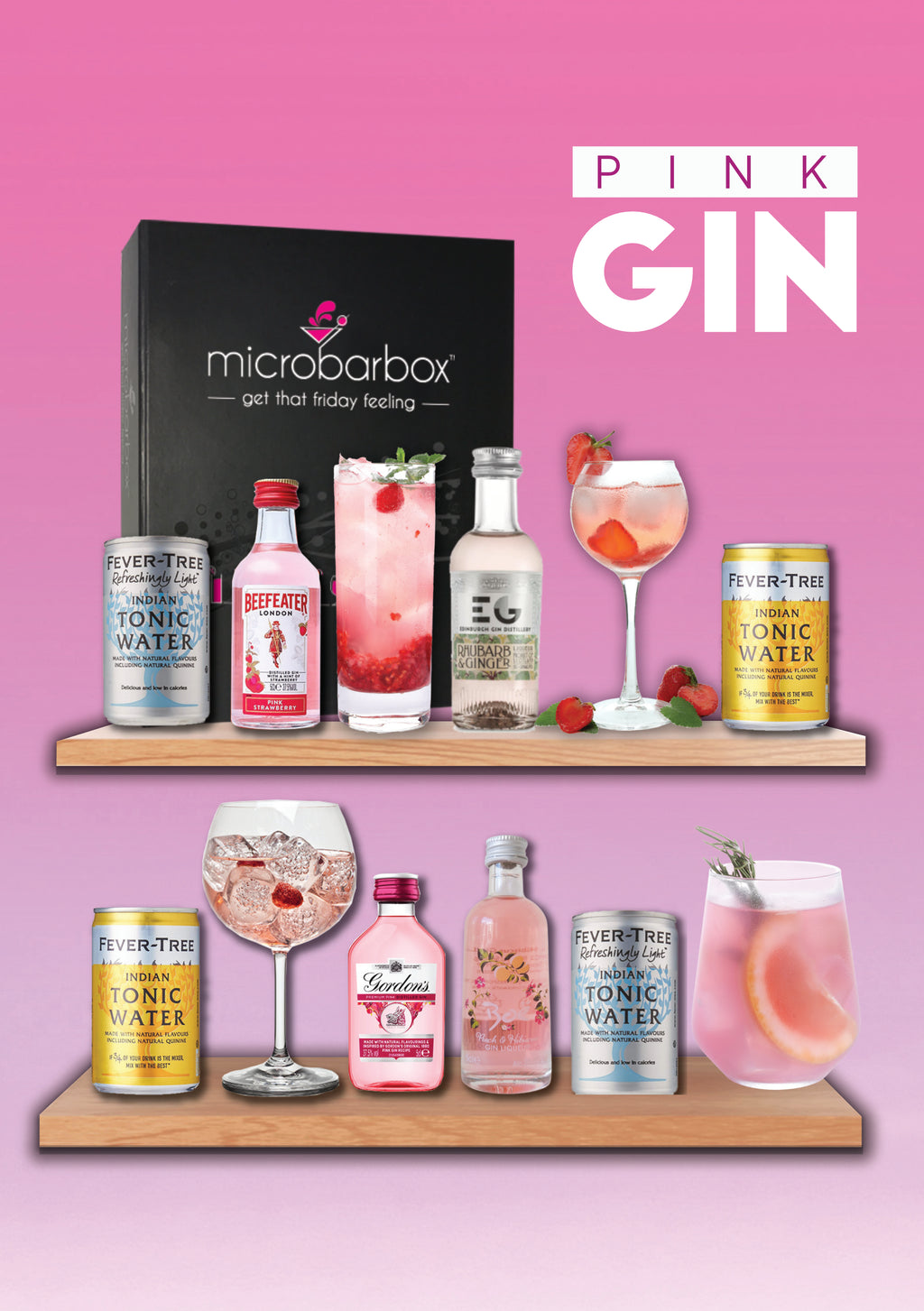 Pink Gin Gift Set with Tonic Cocktail Gift Set