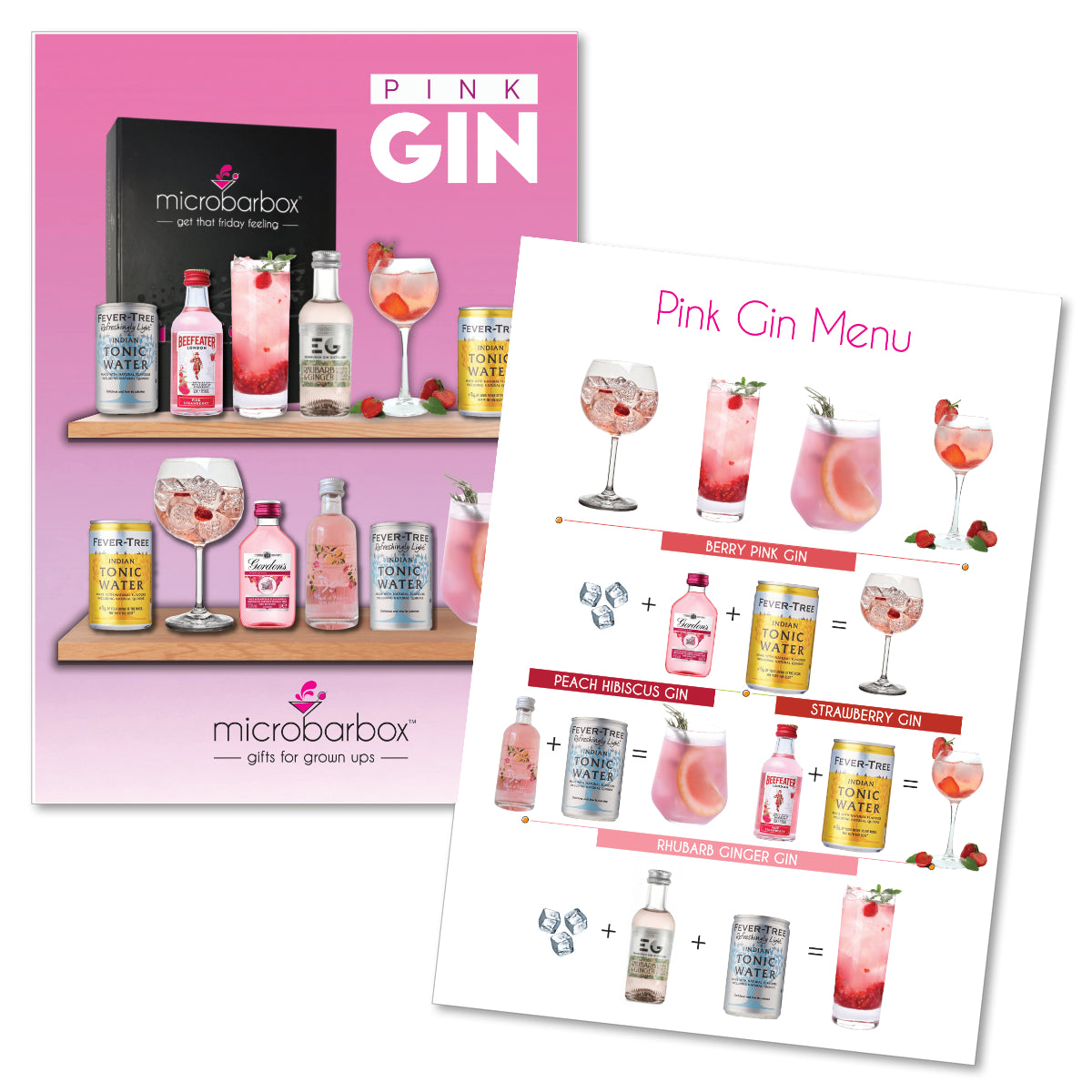 Pink Gin Gift Set with Tonic Cocktail Gift Set