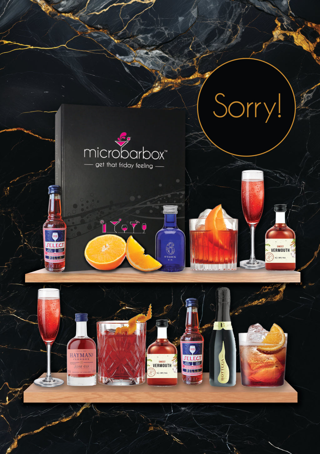 Sorry Negroni Cocktail Gift Set Cocktail Gift Set